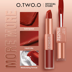 O.TWO.O 2 in 1 Lipstick Double Head Lipstick and Lip Mud - 6.5g