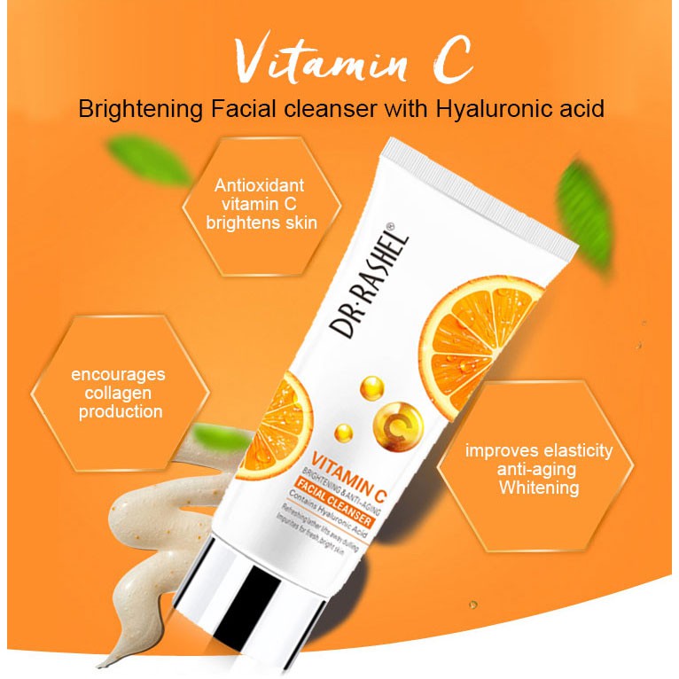 Dr.Rashel Vitamin C Brightening & Anti Aging Facial Cleanser - 80g