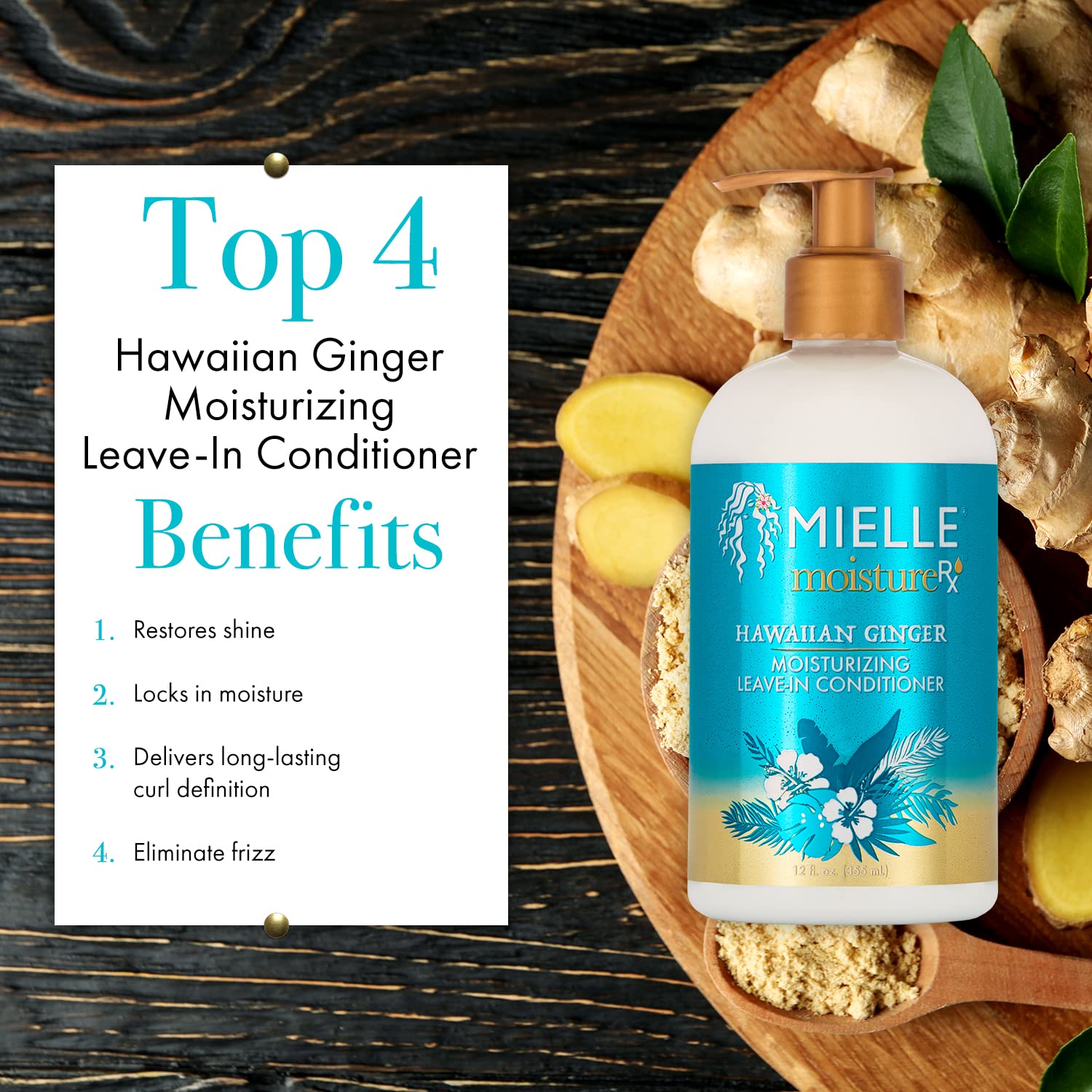 Mielle Hawaiian Ginger Moisturizing Leave-in Conditioner - 355ml