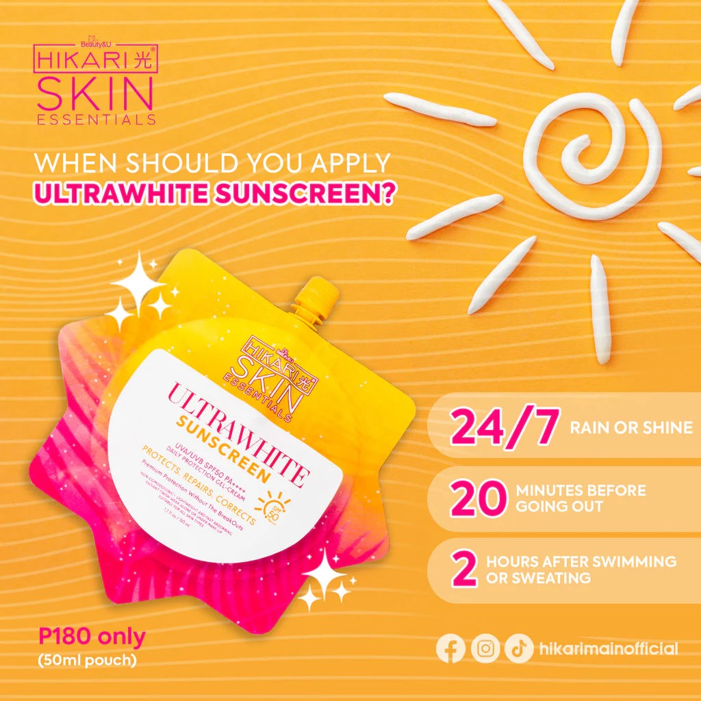 Hikari Skin Essentials Ultrawhite Sunscreen Spf 50 Pa++++ 50ml