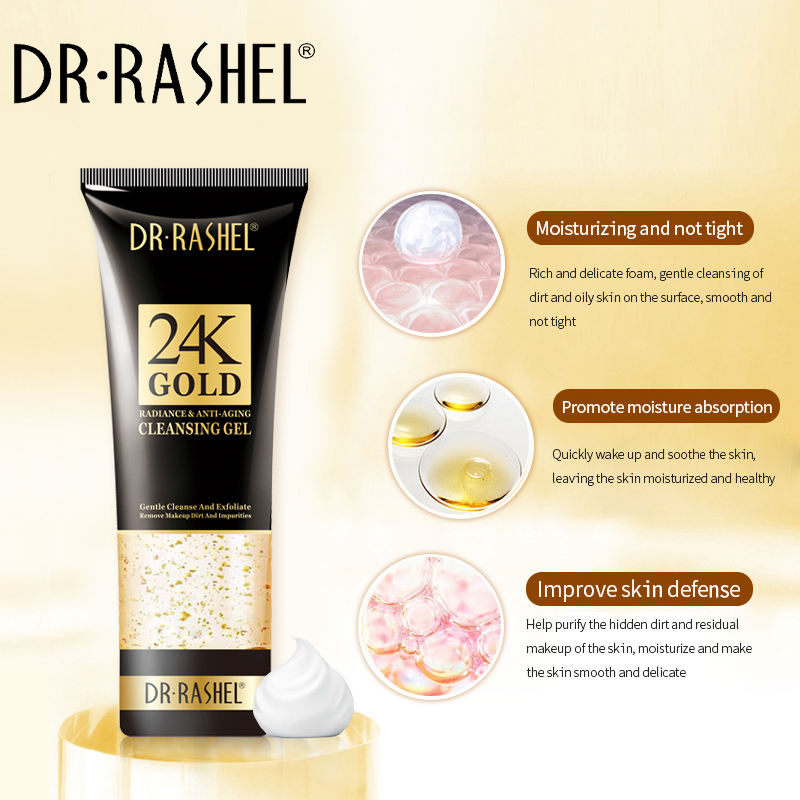 Dr.Rashel 24k Gold Radiance & Anti-aging Cleansing Gel - 100g