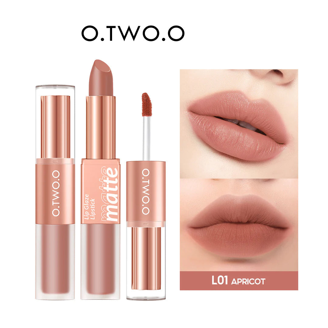 O.TWO.O 2 in 1 Lipstick Double Head Lipstick and Lip Mud - 6.5g