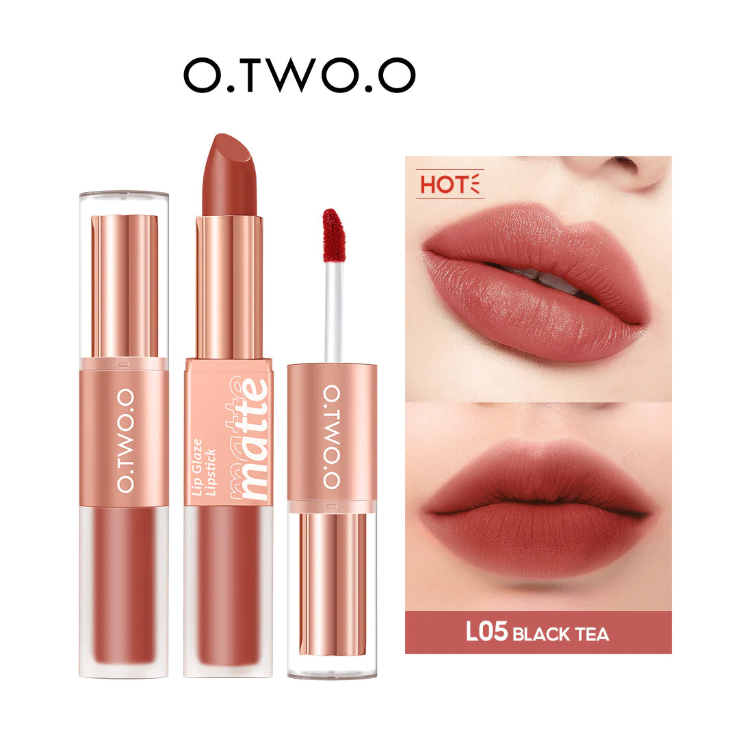 O.TWO.O 2 in 1 Lipstick Double Head Lipstick and Lip Mud - 6.5g