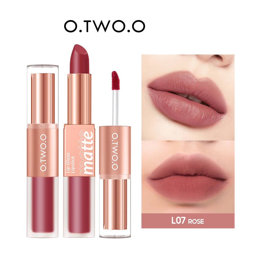 O.TWO.O 2 in 1 Lipstick Double Head Lipstick and Lip Mud - 6.5g