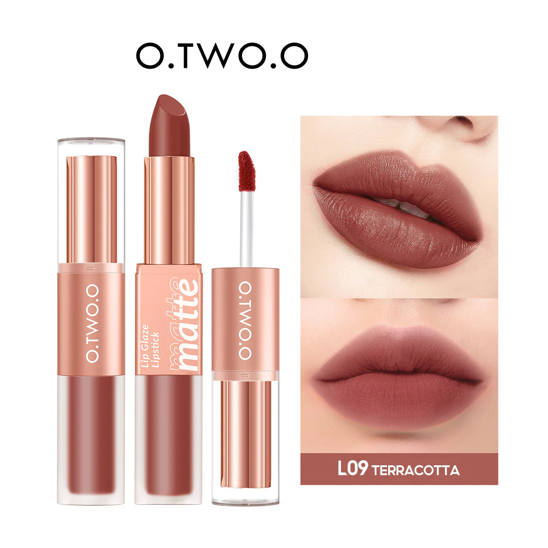 O.TWO.O 2 in 1 Lipstick Double Head Lipstick and Lip Mud - 6.5g