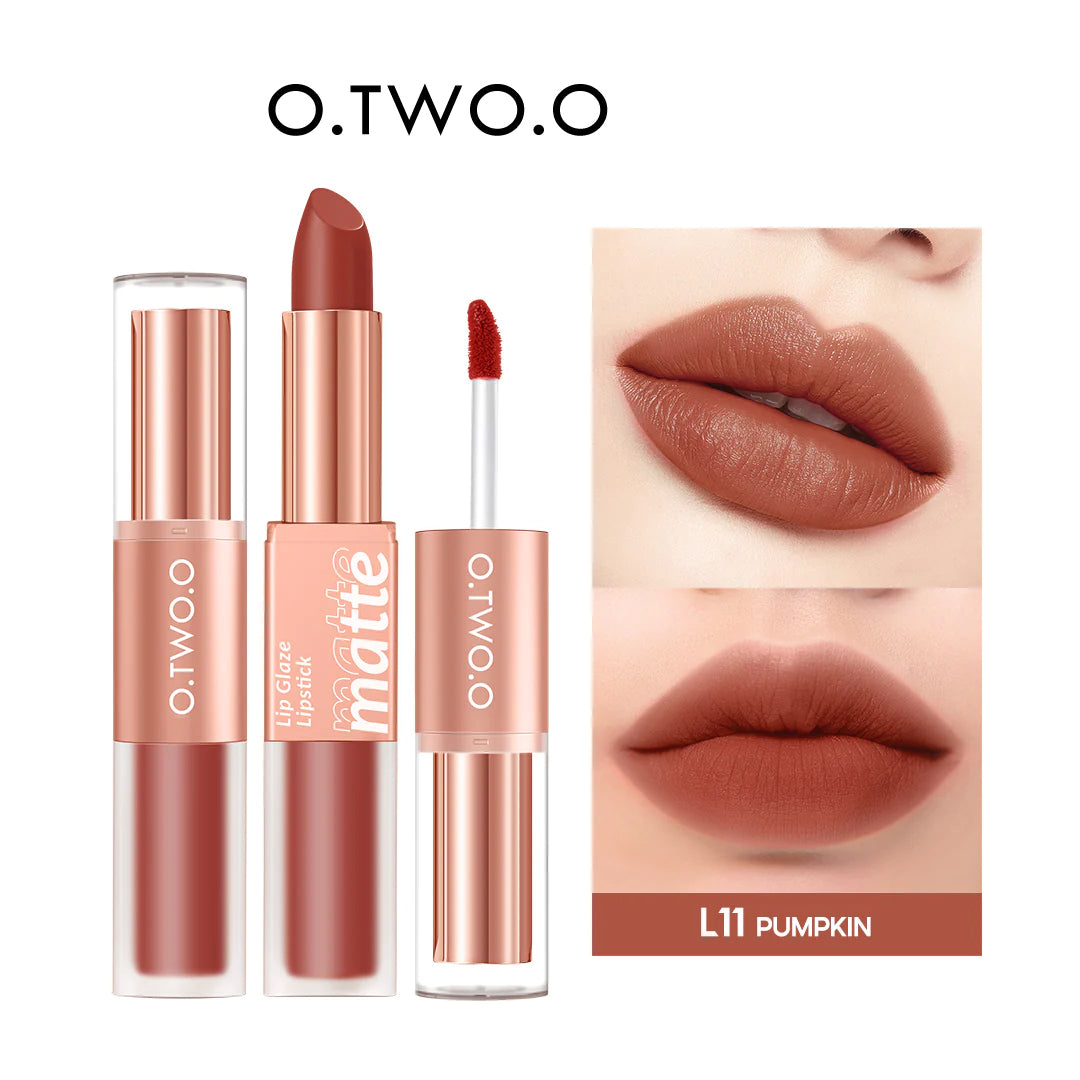 O.TWO.O 2 in 1 Lipstick Double Head Lipstick and Lip Mud - 6.5g