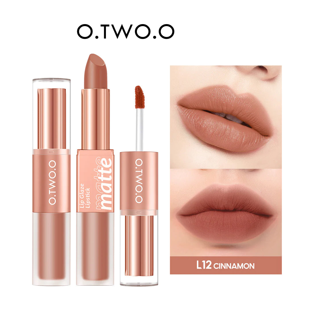 O.TWO.O 2 in 1 Lipstick Double Head Lipstick and Lip Mud - 6.5g