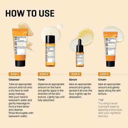 Some By Mi Propolis B5 Glow Barrier calming starter kit