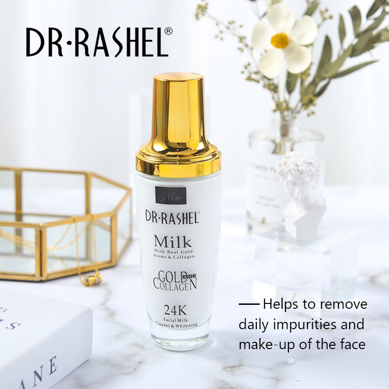 Dr.Rashel Milk With Real Gold Atoms & Collagen _ Facial Milk Cleaner & Whitening - 100ml