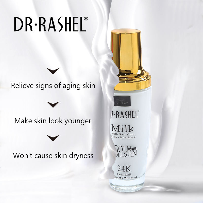 Dr.Rashel Milk With Real Gold Atoms & Collagen _ Facial Milk Cleaner & Whitening - 100ml