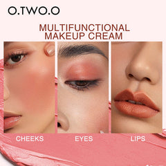 O.TWO.O  Multiple Uses Face Blusher High Pigment Makeup Cream for Cheek Lips Eyes - 10g