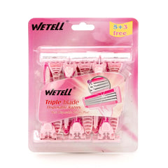Wetell Triple Blade Disposable Razors - 8 Sticks